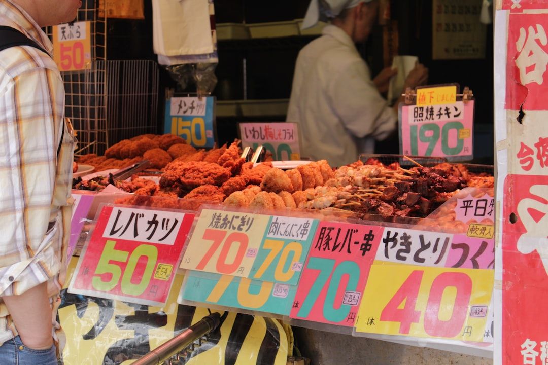 A busy scene at the Tsukiji Fish Market in Tokyo